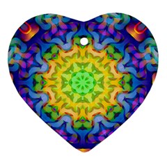 Psychedelic Abstract Heart Ornament by Colorfulplayground