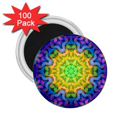 Psychedelic Abstract 2 25  Button Magnet (100 Pack) by Colorfulplayground