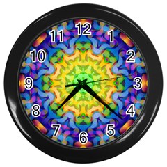 Psychedelic Abstract Wall Clock (black)