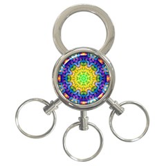 Psychedelic Abstract 3-ring Key Chain