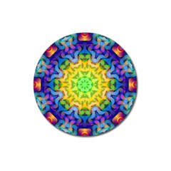 Psychedelic Abstract Magnet 3  (round) by Colorfulplayground