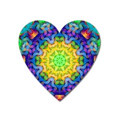 Psychedelic Abstract Magnet (heart) by Colorfulplayground