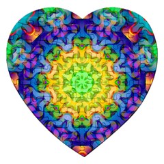 Psychedelic Abstract Jigsaw Puzzle (heart)