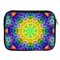 Psychedelic Abstract Apple Ipad Zippered Sleeve by Colorfulplayground