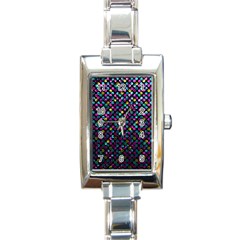 Polka Dot Sparkley Jewels 2 Rectangular Italian Charm Watch by MedusArt