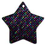 Polka Dot Sparkley Jewels 2 Star Ornament Front