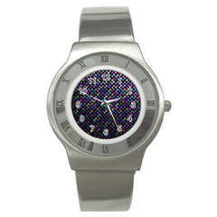 Polka Dot Sparkley Jewels 2 Stainless Steel Watch (slim) by MedusArt