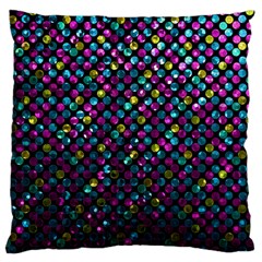 Polka Dot Sparkley Jewels 2 Large Cushion Case (two Sided)  by MedusArt