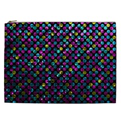 Polka Dot Sparkley Jewels 2 Cosmetic Bag (xxl) by MedusArt