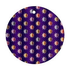 Flare Polka Dots Round Ornament by Colorfulplayground