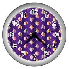 Flare Polka Dots Wall Clock (silver)