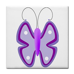 Cute Awareness Butterfly Ceramic Tile by FunWithFibro