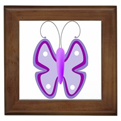 Cute Awareness Butterfly Framed Ceramic Tile by FunWithFibro