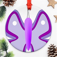 Cute Awareness Butterfly Round Ornament by FunWithFibro