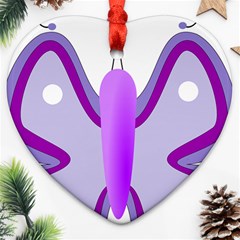 Cute Awareness Butterfly Heart Ornament by FunWithFibro