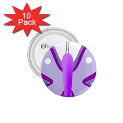 Cute Awareness Butterfly 1 75  Button (10 Pack)