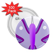 Cute Awareness Butterfly 2 25  Button (100 Pack)