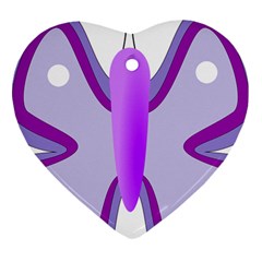 Cute Awareness Butterfly Heart Ornament (two Sides) by FunWithFibro