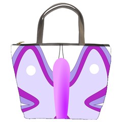 Cute Awareness Butterfly Bucket Handbag by FunWithFibro