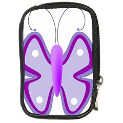 Cute Awareness Butterfly Compact Camera Leather Case by FunWithFibro