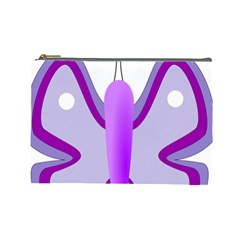 Cute Awareness Butterfly Cosmetic Bag (large)