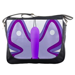 Cute Awareness Butterfly Messenger Bag