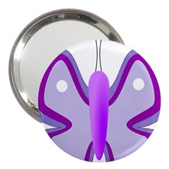 Cute Awareness Butterfly 3  Handbag Mirror