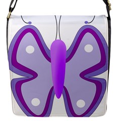 Cute Awareness Butterfly Flap Closure Messenger Bag (small)