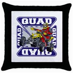 Quad Racer Throw Pillow Case (Black) Front