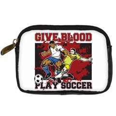 Give Blood Play Soccer Digital Camera Leather Case by MegaSportsFan