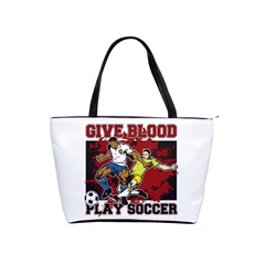 Give Blood Play Soccer Classic Shoulder Handbag by MegaSportsFan