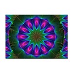 Star Of Leaves, Abstract Magenta Green Forest A4 Sticker 100 Pack Front