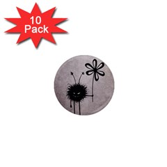 Evil Flower Bug Vintage 1  Mini Button Magnet (10 Pack) by CreaturesStore