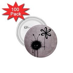 Evil Flower Bug Vintage 1 75  Button (100 Pack)