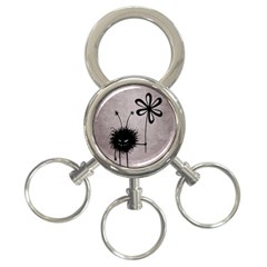 Evil Flower Bug Vintage 3-ring Key Chain