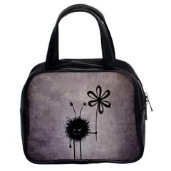 Evil Flower Bug Vintage Classic Handbag (two Sides) by CreaturesStore