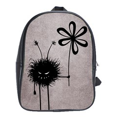 Evil Flower Bug Vintage School Bag (xl) by CreaturesStore