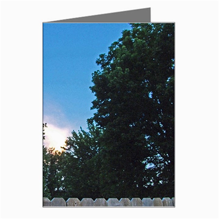 Coming Sunset Accented Edges Greeting Card