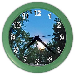 Coming Sunset Accented Edges Wall Clock (color) by Majesticmountain