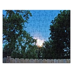 Coming Sunset Accented Edges Jigsaw Puzzle (rectangle)