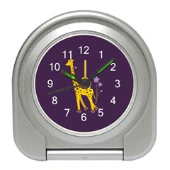 Purple Roller Skating Cute Cartoon Giraffe Desk Alarm Clock by CreaturesStore