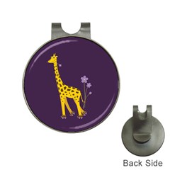 Purple Roller Skating Cute Cartoon Giraffe Hat Clip With Golf Ball Marker