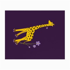 Purple Roller Skating Cute Cartoon Giraffe Glasses Cloth (small) by CreaturesStore