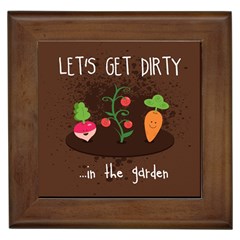  let s Get Dirty   In The Garden  Summer Fun  Framed Ceramic Tile