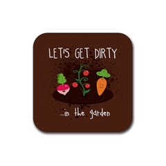  let s Get Dirty   In The Garden  Summer Fun  Drink Coaster (square)