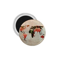 Vintageworldmap1200 1 75  Button Magnet by mjdesigns