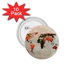 Vintageworldmap1200 1.75  Button (10 pack) Front