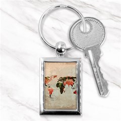 Vintageworldmap1200 Key Chain (rectangle)