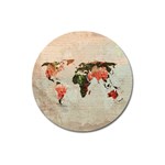 Vintageworldmap1200 Magnet 3  (Round) Front