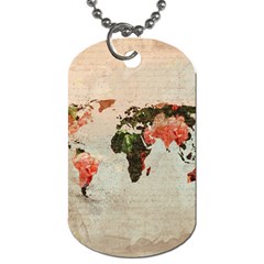 Vintageworldmap1200 Dog Tag (one Sided)